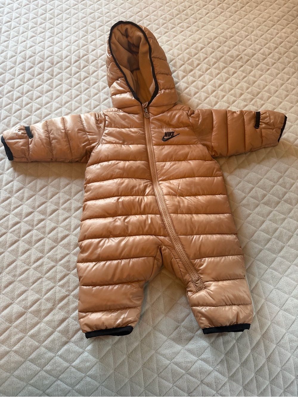 Nike Infant One-Piece Snowsuit size 3m. With foot and hand muffs.